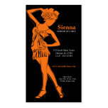 Diseñador de moda (naranja) tarjeta de visita