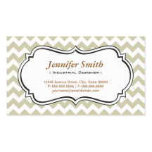 Diseñador industrial - jazmín simple de Chevron Tarjetas De Visita