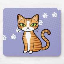 Diseñe su propio gato del dibujo animado alfombrilla de raton