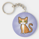 Diseñe su propio gato del dibujo animado llavero