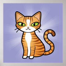 Diseñe su propio gato del dibujo animado impresiones