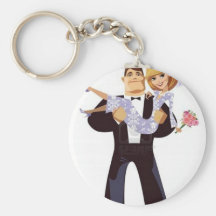Diseñemos pares van a la luna de miel llavero personalizado