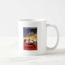 Diseño 1935 del poster de Mónaco Grand Prix Taza De Café