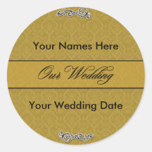 Diseño 1 del pegatina de la elegancia del boda