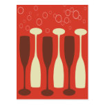 Diseño abstracto de la copa de vino postales