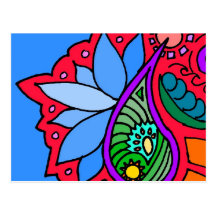 Diseño abstracto de Paisley Postales