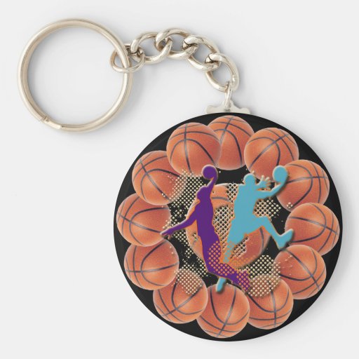 DISEÑO ABSTRACTO DEL BALONCESTO LLAVERO