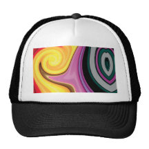 Diseño abstracto en remolinos de la pintura gorros  