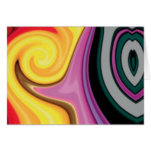 Diseño abstracto en remolinos de la pintura felicitaciones