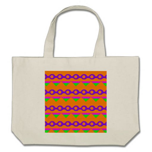 Diseño abstracto verde y anaranjado de neón bolsas