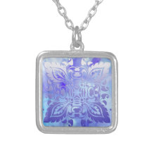 Diseño adornado del azul y de la lavanda colgante personalizado
