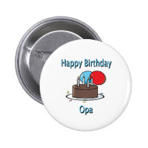 Diseño alemán del cumpleaños del abuelo de Opa del Pins