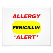 Diseño alerta de la alergia de la penicilina de la cojinete