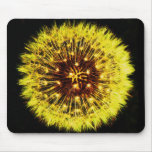 Diseño amarillo Mousepad del soplo del diente de l Alfombrillas De Raton