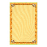 Diseño anaranjado besado Sun retro de Rockin Deco Papeleria Personalizada