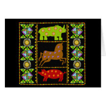 DISEÑO ANIMAL PRIMITIVO TARJETON