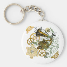 Diseño apenado de Steampunk de la mirada Llaveros