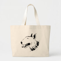 Diseño artístico de la raza del perro de bull terr bolsa lienzo