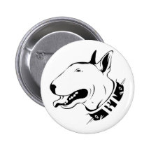 Diseño artístico de la raza del perro de bull terr pins