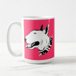Diseño artístico de la raza del perro de bull terr taza