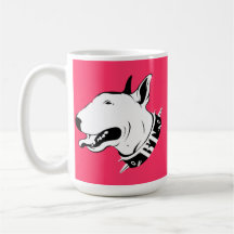 Diseño artístico de la raza del perro de bull terr taza