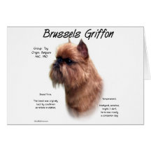 Diseño (áspero) de la historia de Bruselas Griffon Tarjeta
