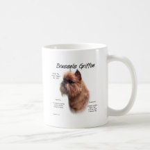 Diseño (áspero) de la historia de Bruselas Griffon Tazas De Café