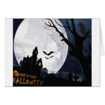 Diseño asustadizo de Halloween Felicitacion