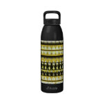Diseño azteca abstracto antiguo botellas de agua reutilizables