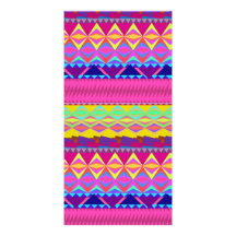 Diseño azteca de moda lindo femenino de los Andes Tarjetas Fotográficas Personalizadas