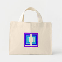 Diseño azul bolsas