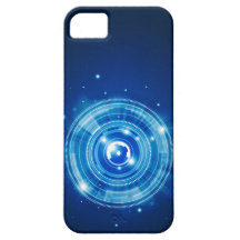 Diseño azul de la tecnología iPhone 5 Case-Mate funda