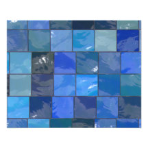 Diseño azul de las tejas del cuarto de baño fotografias
