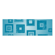 Diseño azul de los cuadrados tarjetas de visita