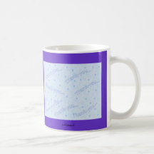 Diseño azul del de agradecimiento tazas de café