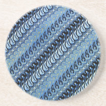 Diseño azul impresionante del modelo rayado posavasos diseño