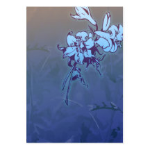 diseño azul precioso de las flores salvajes plantillas de tarjetas personales