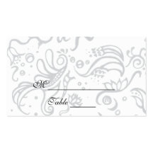 Diseño blanco y negro Placecards de la tinta de lo Tarjetas Personales