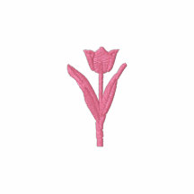 Diseño bordado tulipán polo enbordado