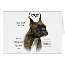 Diseño (brindle) de la historia del boxeador tarjeton