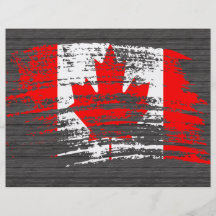 Diseño canadiense fresco de la bandera tarjetas informativas