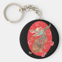 Diseño chino del dragón llavero personalizado