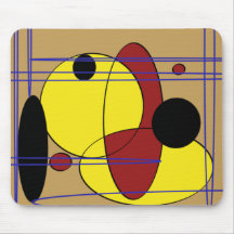 Diseño circular - puntos y líneas Mousepad