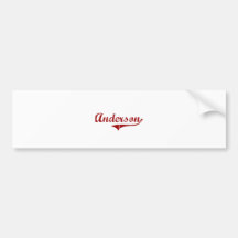 Diseño clásico de Anderson California Etiqueta De Parachoque