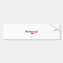 Diseño clásico de Brisbane California Etiqueta De Parachoque