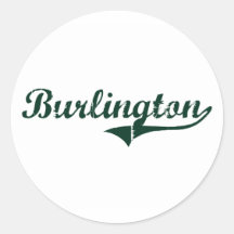 Diseño clásico de Burlington Vermont Pegatinas