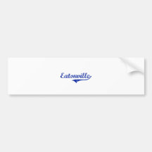 Diseño clásico de Eatonville la Florida Pegatina De Parachoque