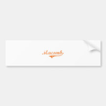 Diseño clásico de Macomb Illinois Etiqueta De Parachoque
