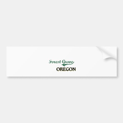 Diseño clásico de Oregon de la arboleda del bosque Pegatina De Parachoque