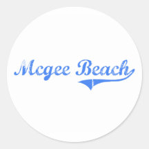 Diseño clásico de Tejas de la playa de Mcgee Pegatinas